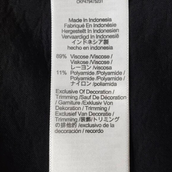 Madewell Flowy V-Neck Empire Waist Midi Dress in Black - Picture 7 of 7